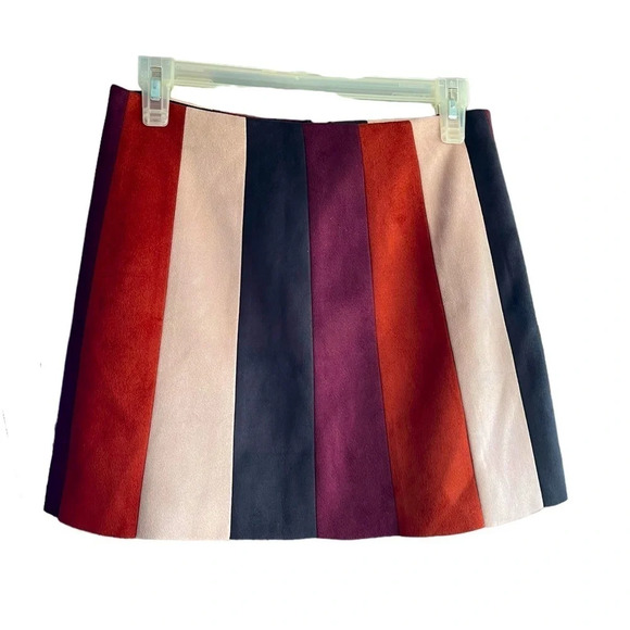 FOREVER 21 Colorblock Mini Skirt Size Small - Picture 2 of 8